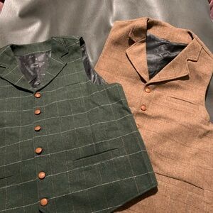 Men’s vintage style dress vests- set of 2